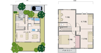 4LDK【33坪】家族の図書館がある間取りプラン