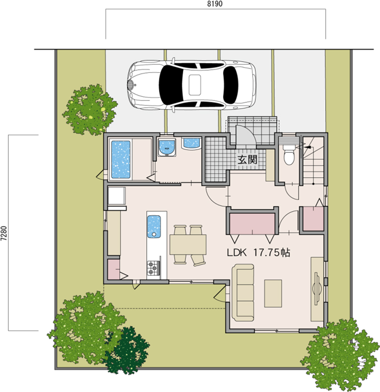 3ldk 30坪 大型小屋裏収納のある間取りプラン おおい町 小浜市で注文住宅ならフジホーム 富士良建設