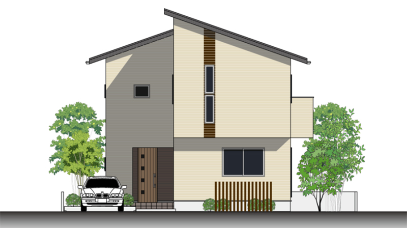 4LDK【44坪】広いお庭とバルコニーのある間取りプラン